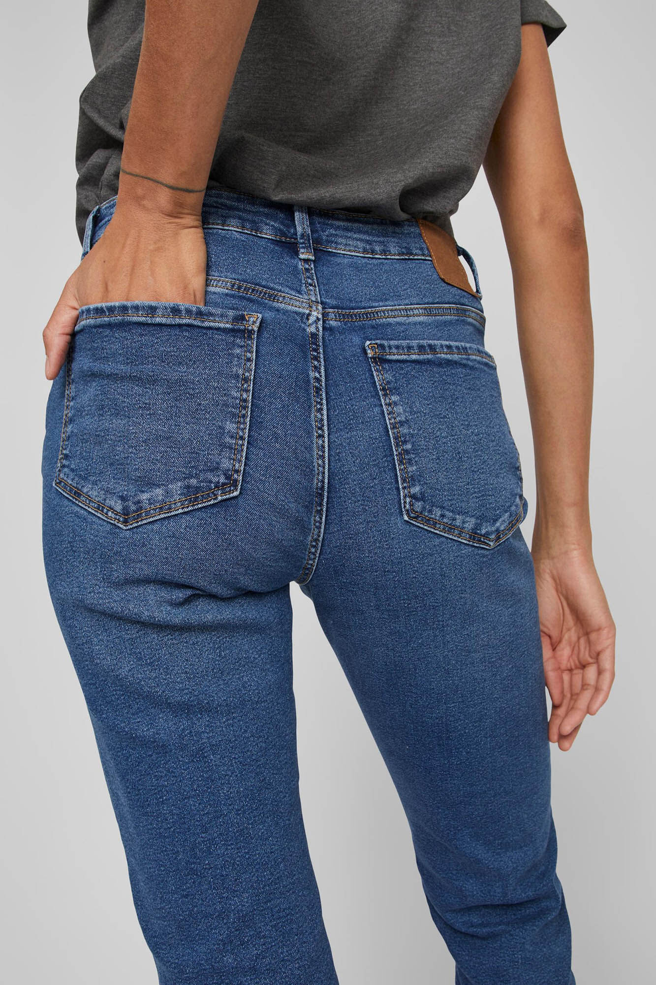 Calça jeans Alice de perna reta - Azul