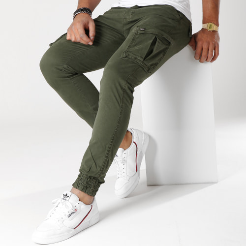 Pantalon Cargo Slim Fit Jerry Vert Kaki