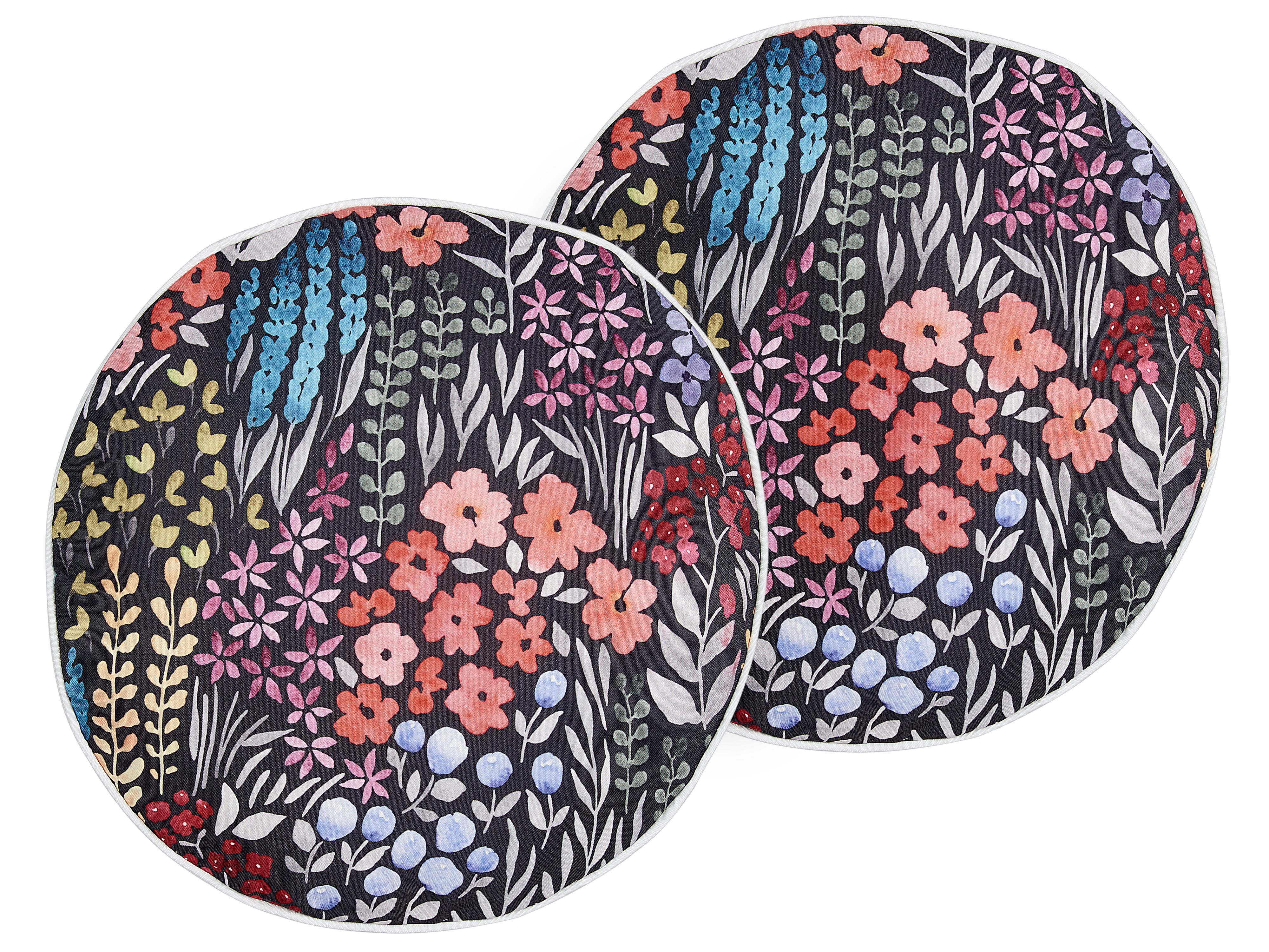 Set van 2 tuinkussens CASTELARO bloempatroon 40 x 40 cm Meerkleurig
