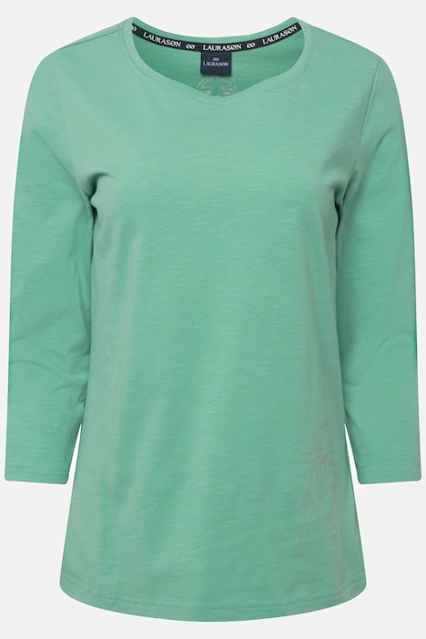 T-Shirt, Rundhals, 3/4-Ärmel, OEKO-TEX