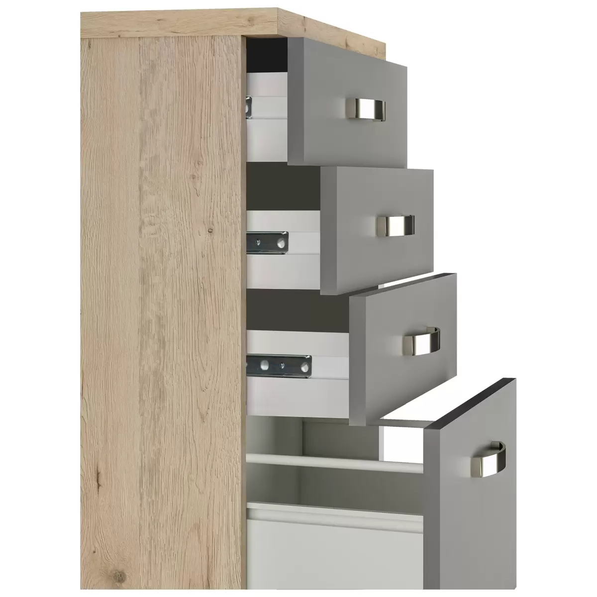 Küchenunterschrank Shadow grau,Eiche