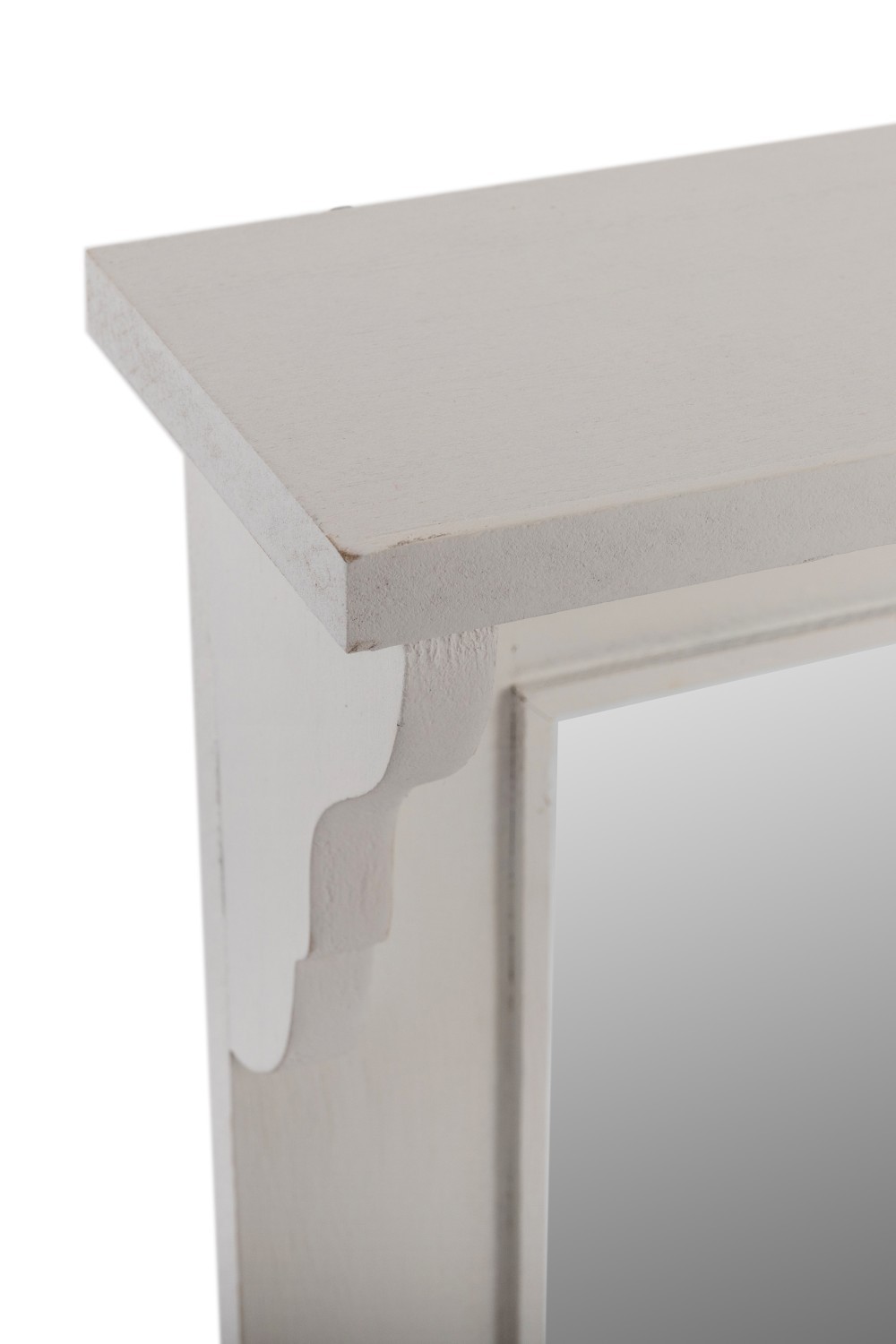 Garderobe ELLA - weiß - mit 5 haken und Spiegel