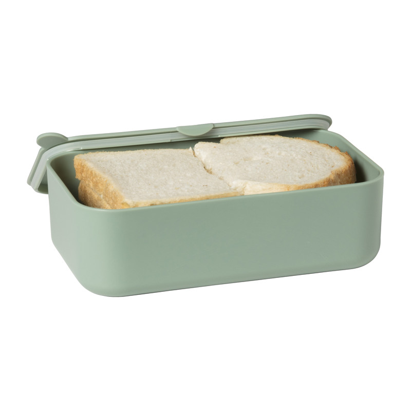Lunchbox met elastiek - groen - 1 liter