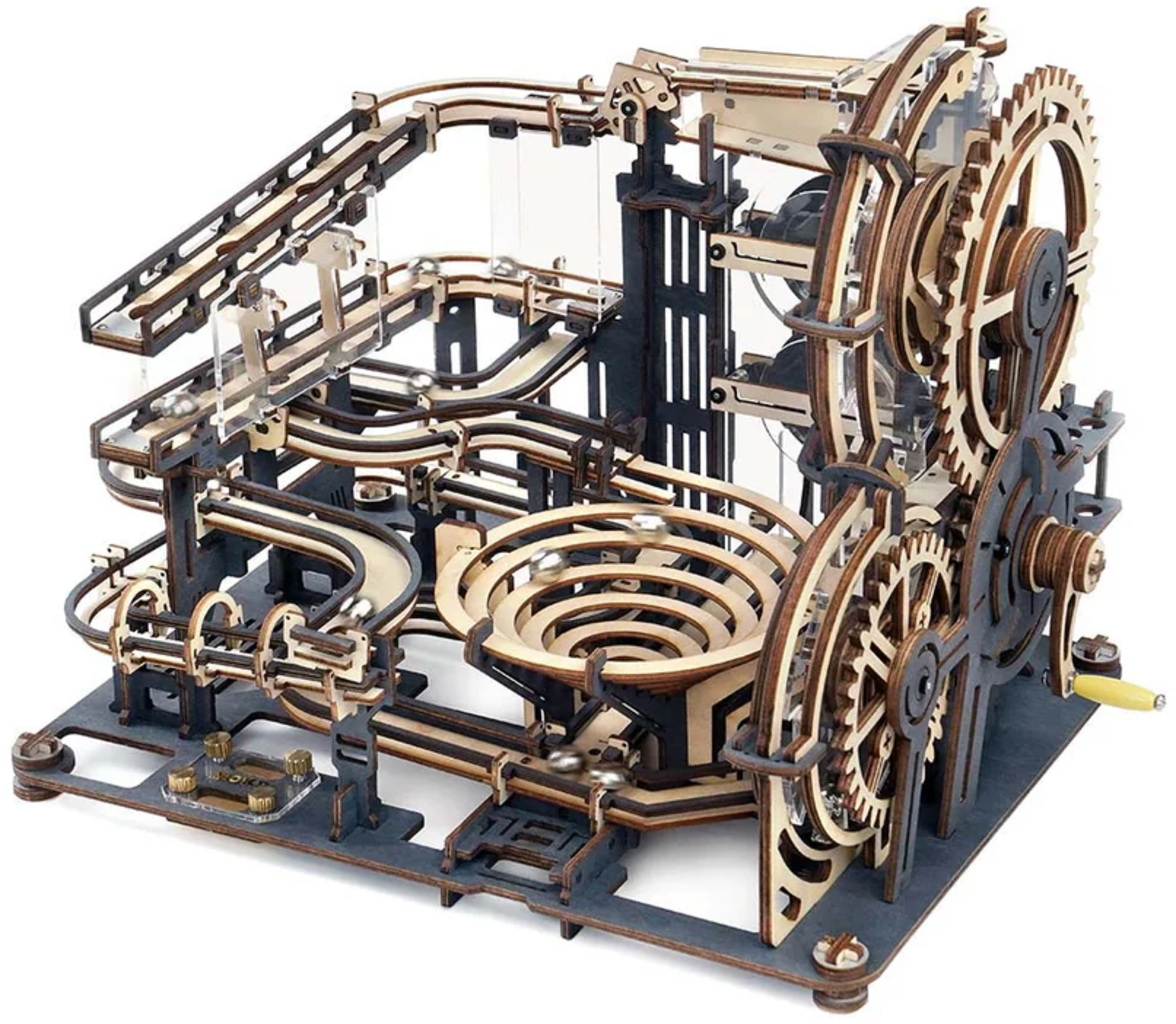 ROKR  Marble Night City    3D Holzpuzzle: Wenn Murmeln durch die Stadt der Zukunft rollen...