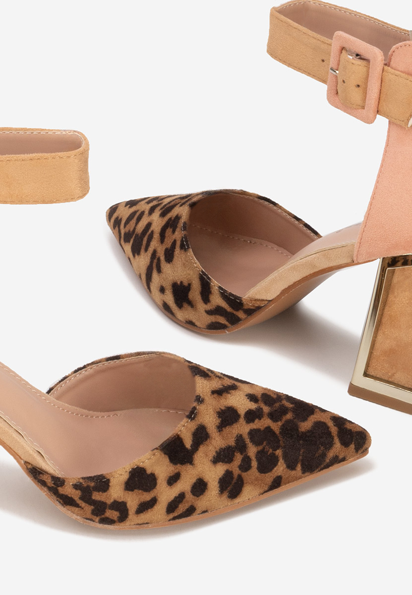 Chaussures à talon épais leopard Rebecka