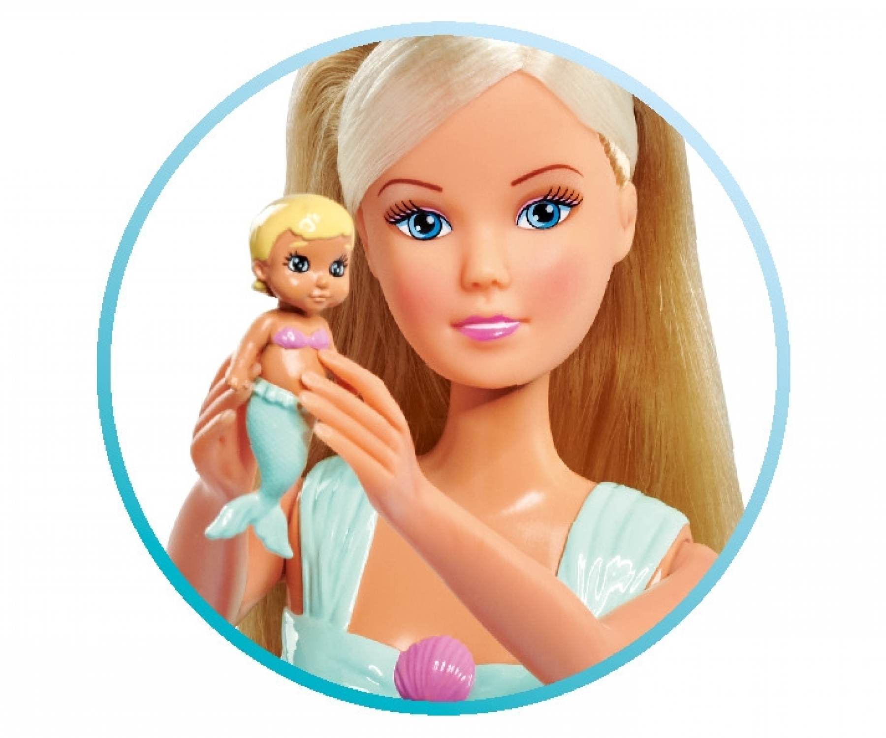 (4-tlg. Set) Kinder Spiel Puppe Schwangere Meerjungfrau Püppchen Spielzeug Meerjungmann inkl. Baby (105733524) - Mermaid Family