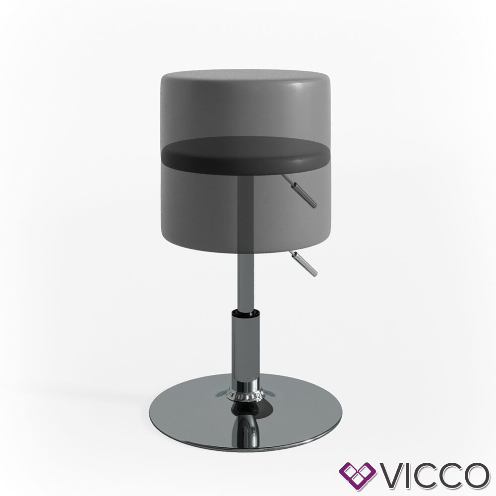 VICCO Design Hocker Schminkhocker höhenverstellbar in grau