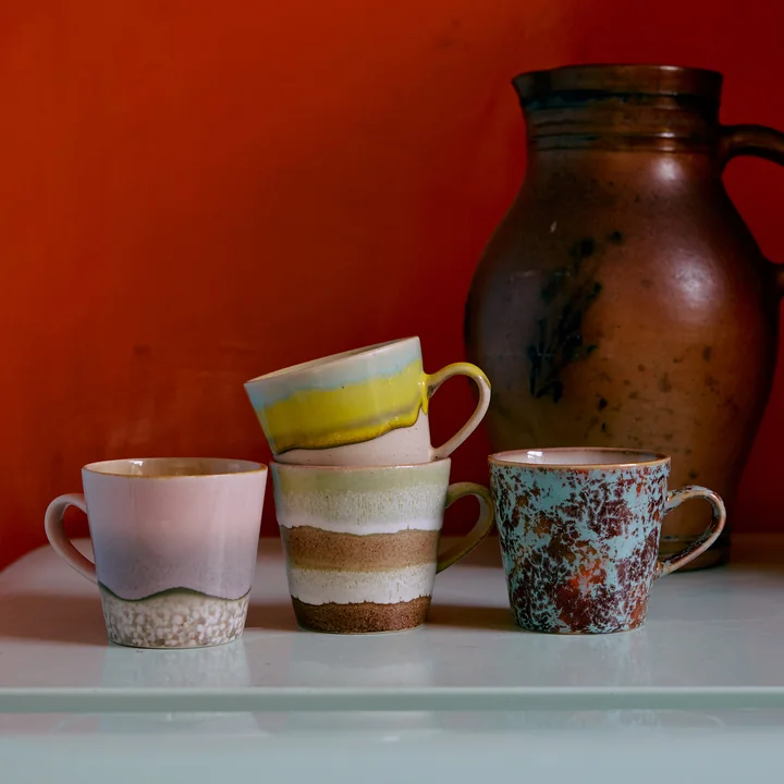 HKliving - 70's Americano Tasse 260 ml, asteroids