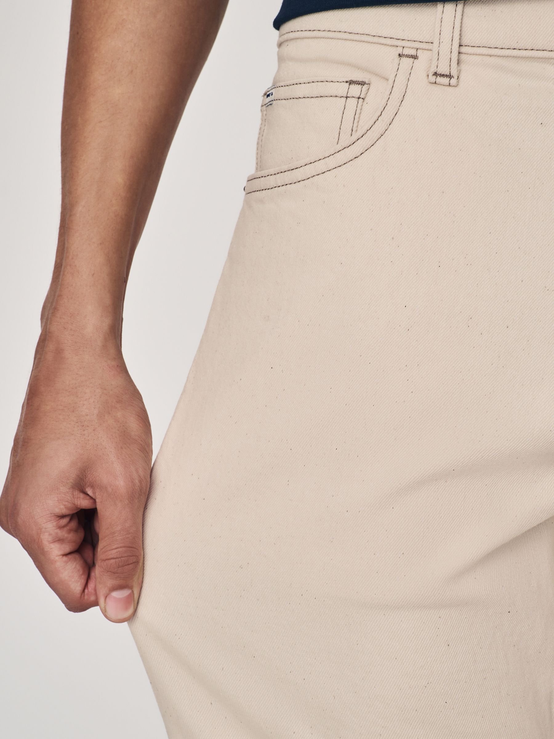 Ecru wit - Slim Fit - Vintage wash denim jeans