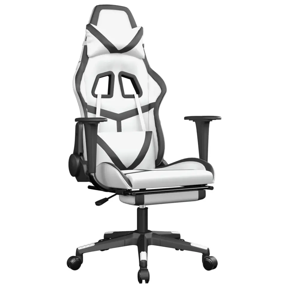 vidaXL - Gamingstoel - Wit - Kunstleer