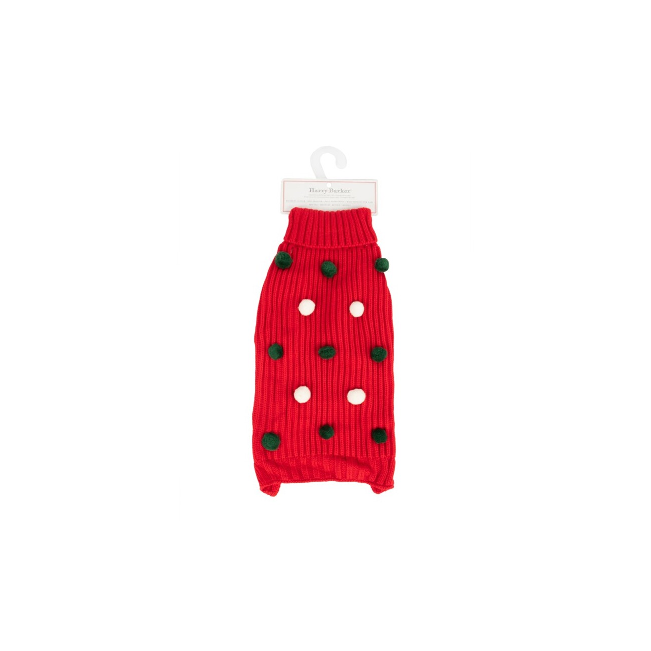Paw Care Harry Barker Holiday Bommelpullover rot S