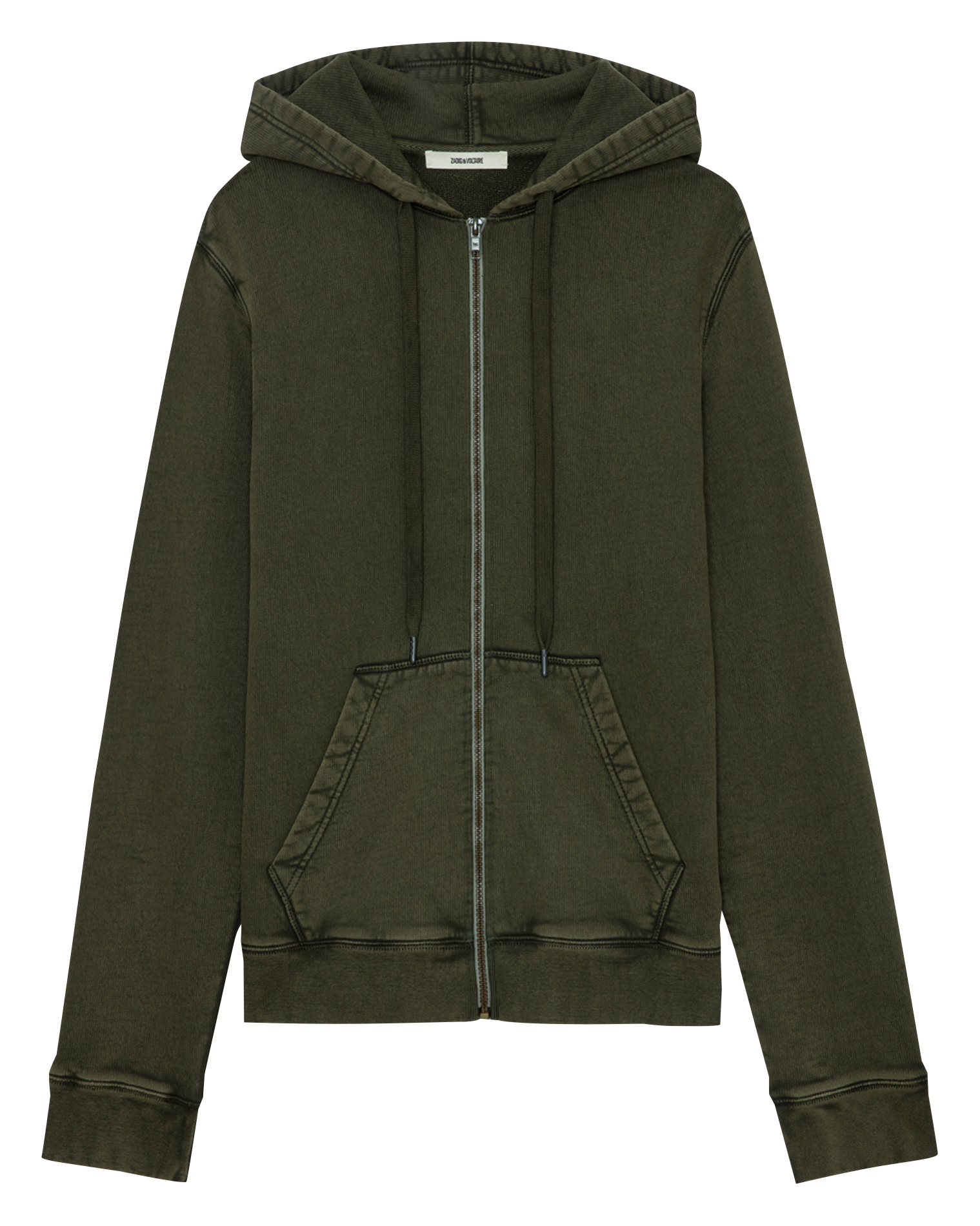 SONNY - Sweat à capuche droit en coton bio | Vert