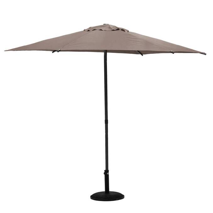 Parasol droit rond inclinable SOYA Taupe