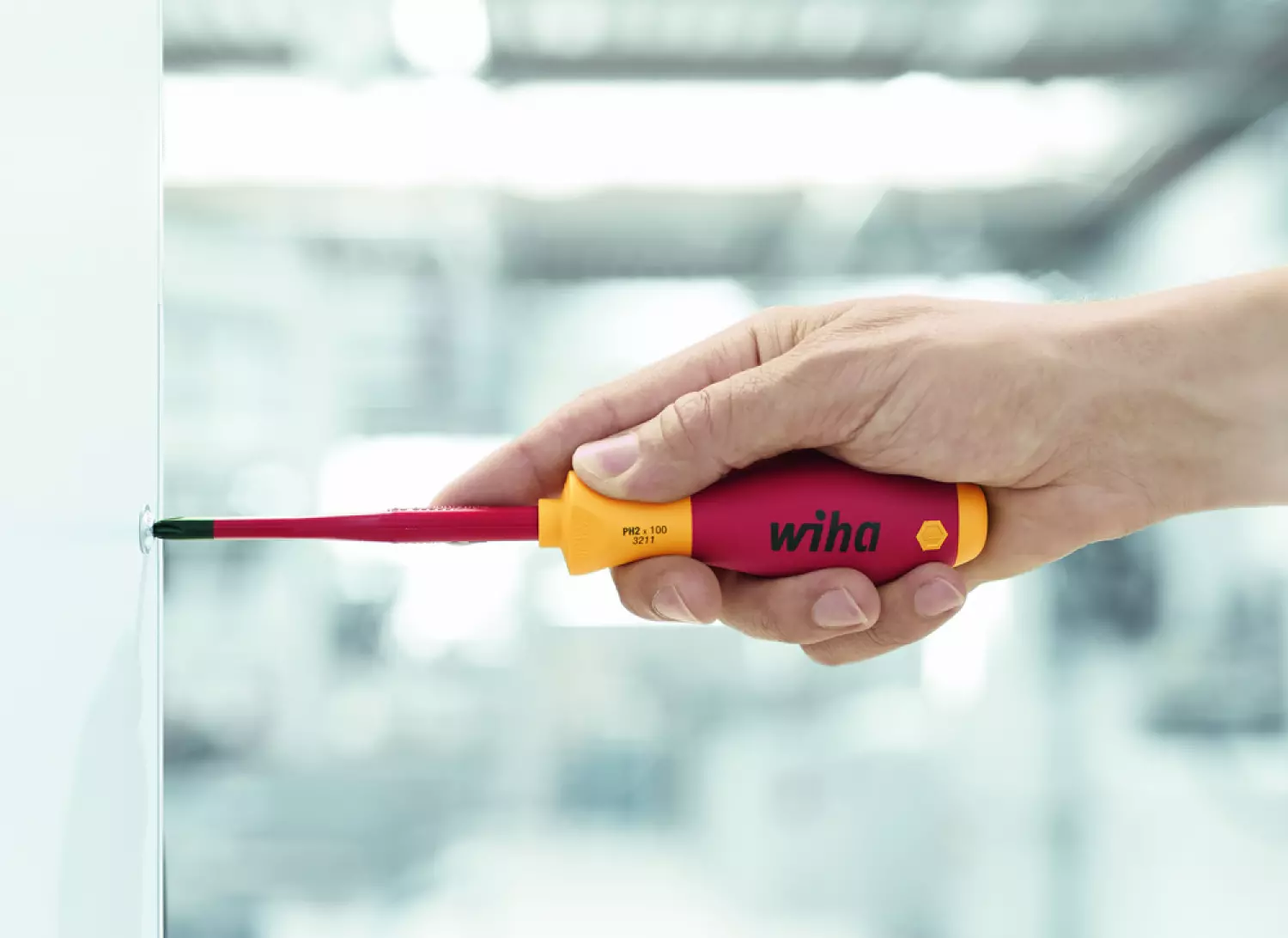 Wiha 3211 SoftFinish electric slimFix VDE Schroevendraaier - Phillips - PH1 x 80mm