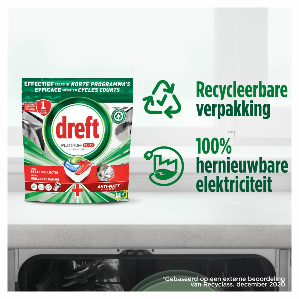 4x Dreft Vaatwastabletten Platinum Plus All In One40 stuks