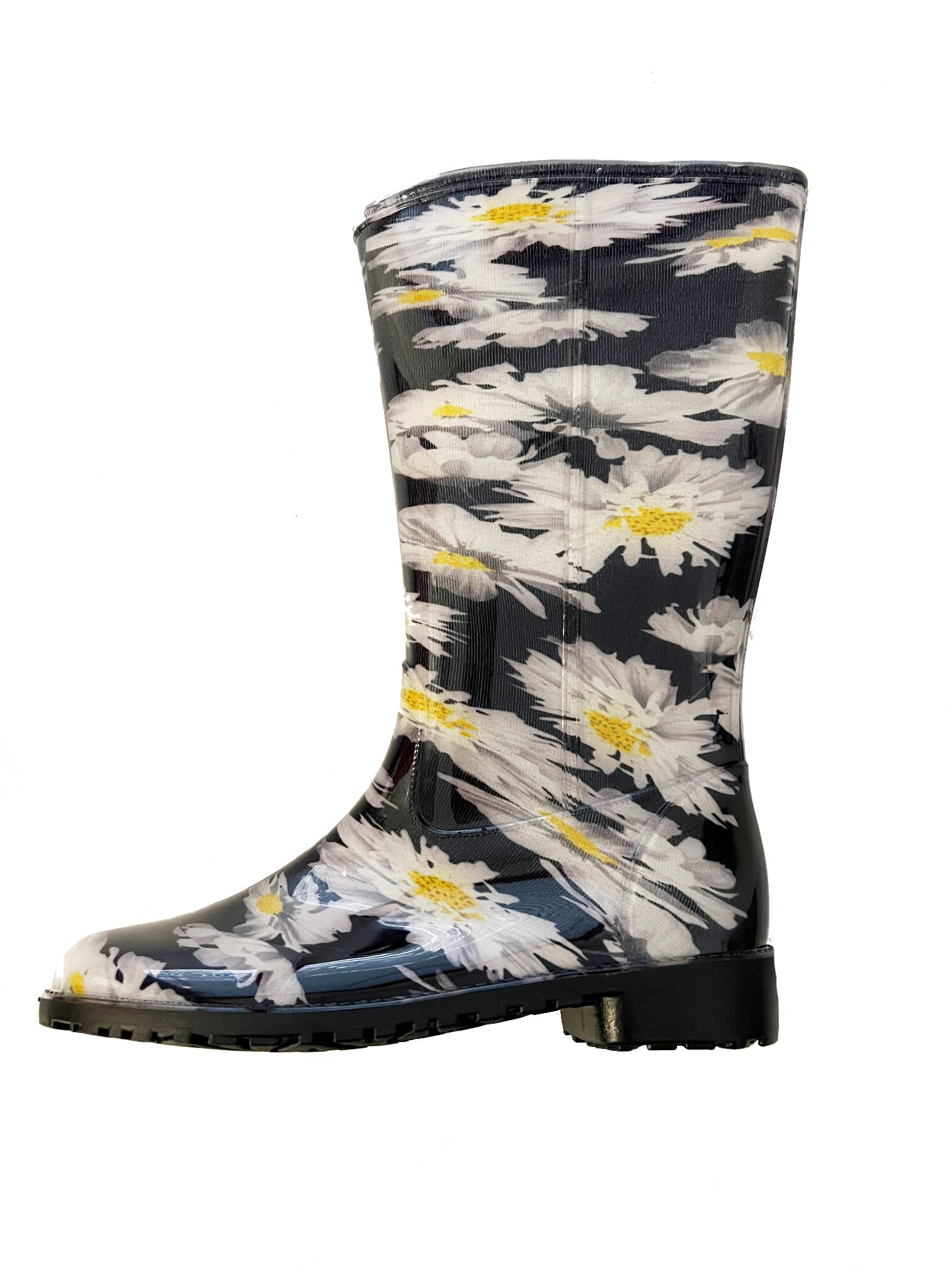 WKTEX Damen Regenstiefel Gummistiefel Gr. 36 Schwarz