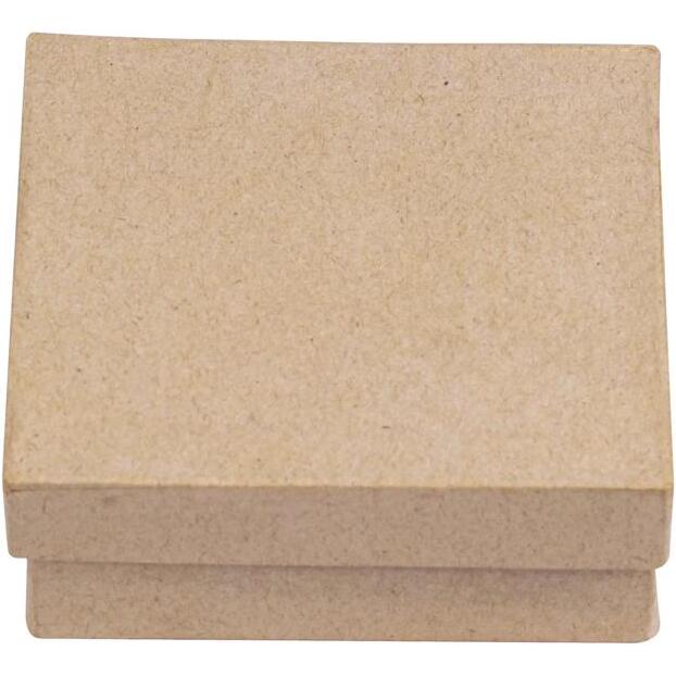 Boite carrée 10x10x3,5cm - Kraft