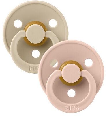 BIBS Smokk Colour 2-pack Lateks Størrelse 2, Vanilla/Blush