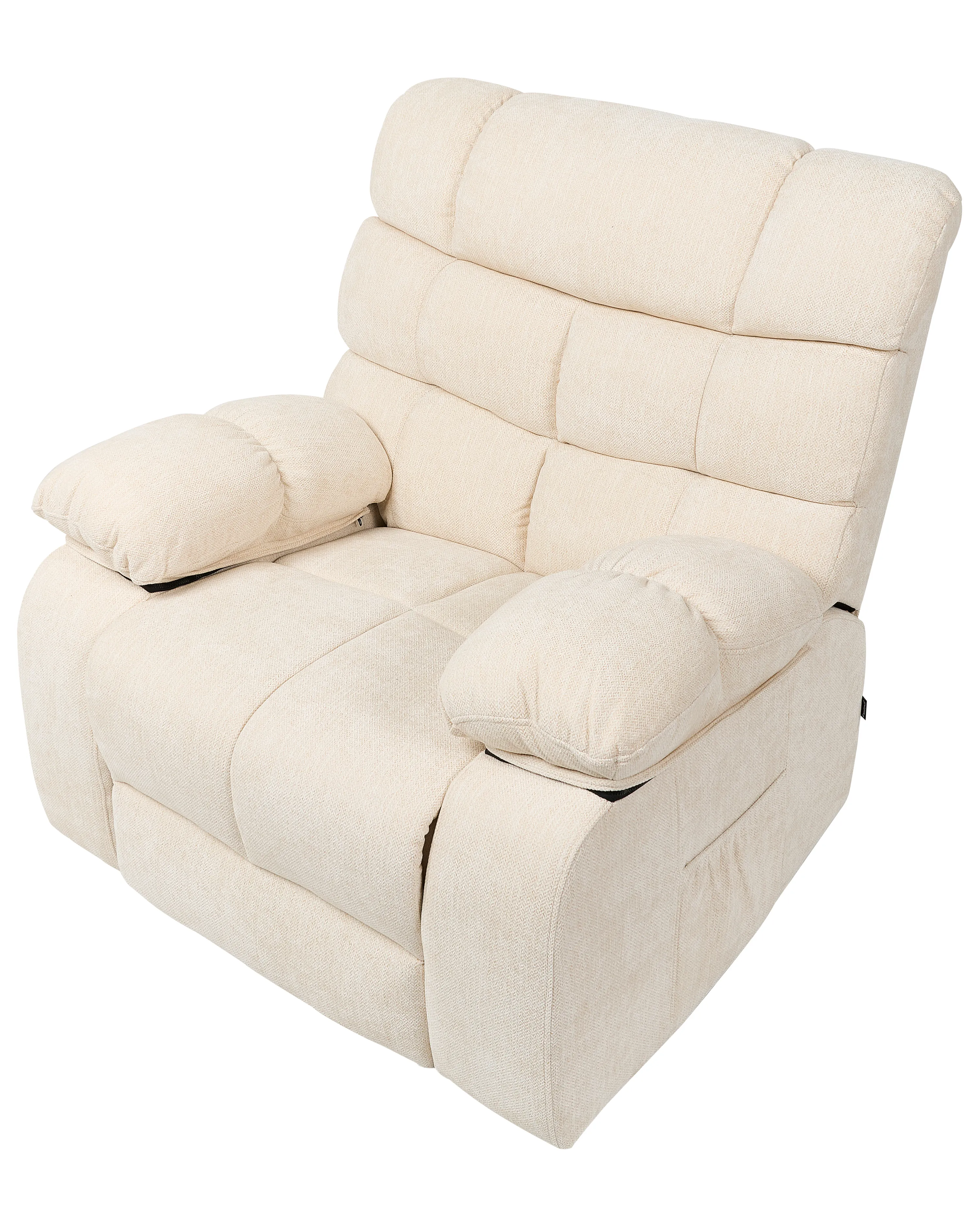 Elektrische relaxfauteuil ARES inclusief voetensteun Stof Lichtbeige