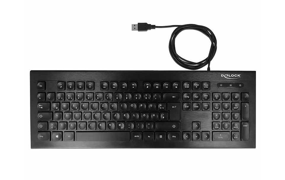 Tastatur 12672 USB Water Drop DE-LayoutSchlanke USB-Tastatur mit DE-Layout