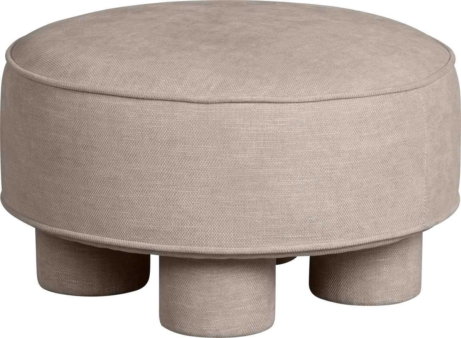 WOOOD poef Bodi taupe D 60 H 37 cm