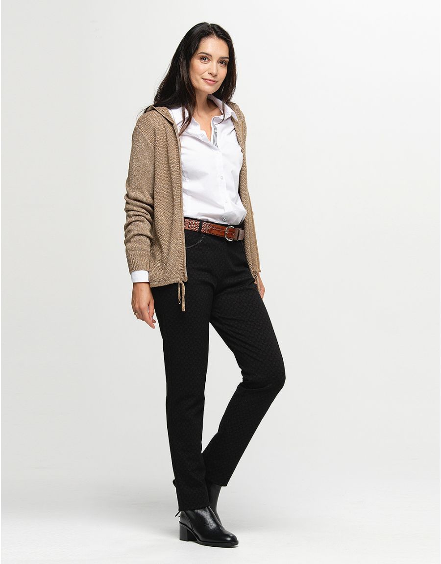 Pantalon chic noir marron
