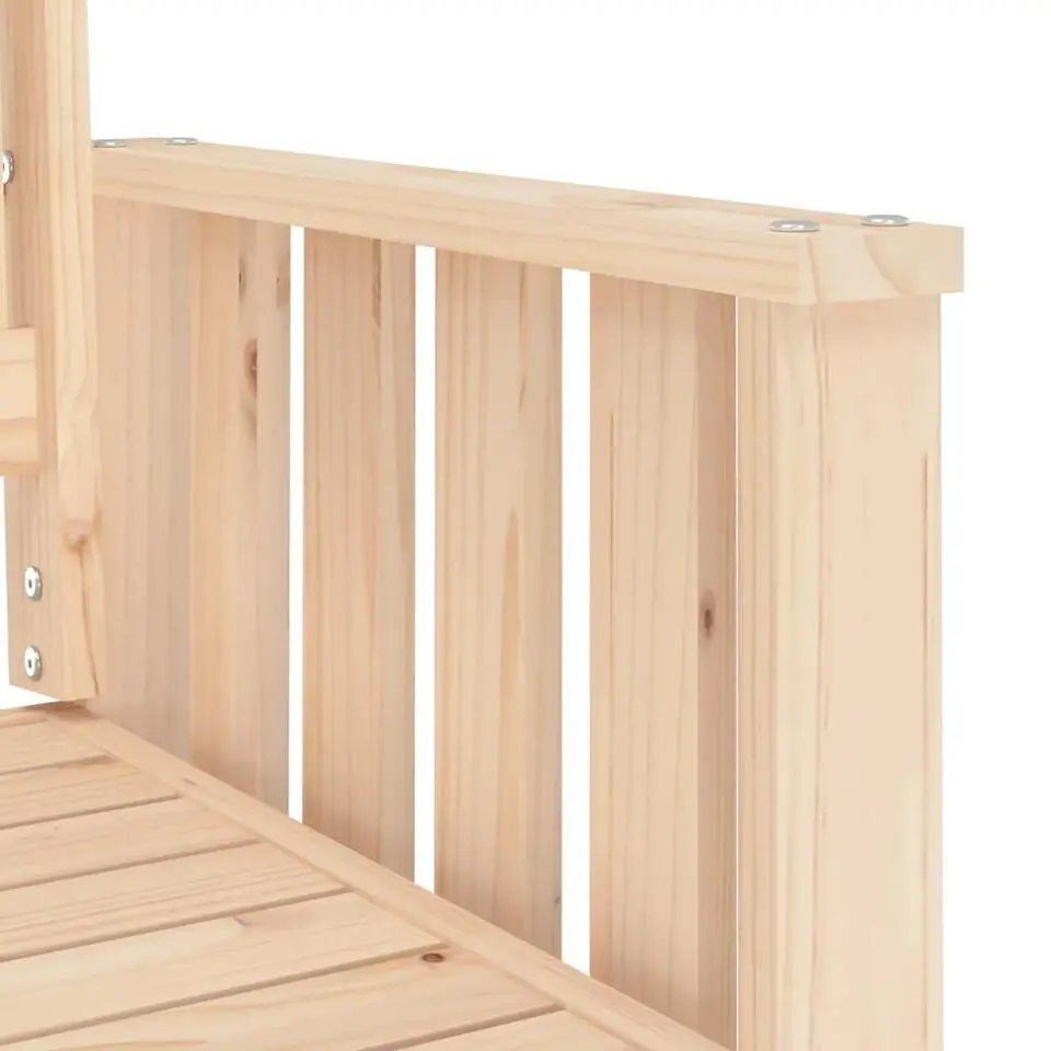 vidaXL - Tuinbank 2-zits - Bruin - Grenenhout - Met tafel