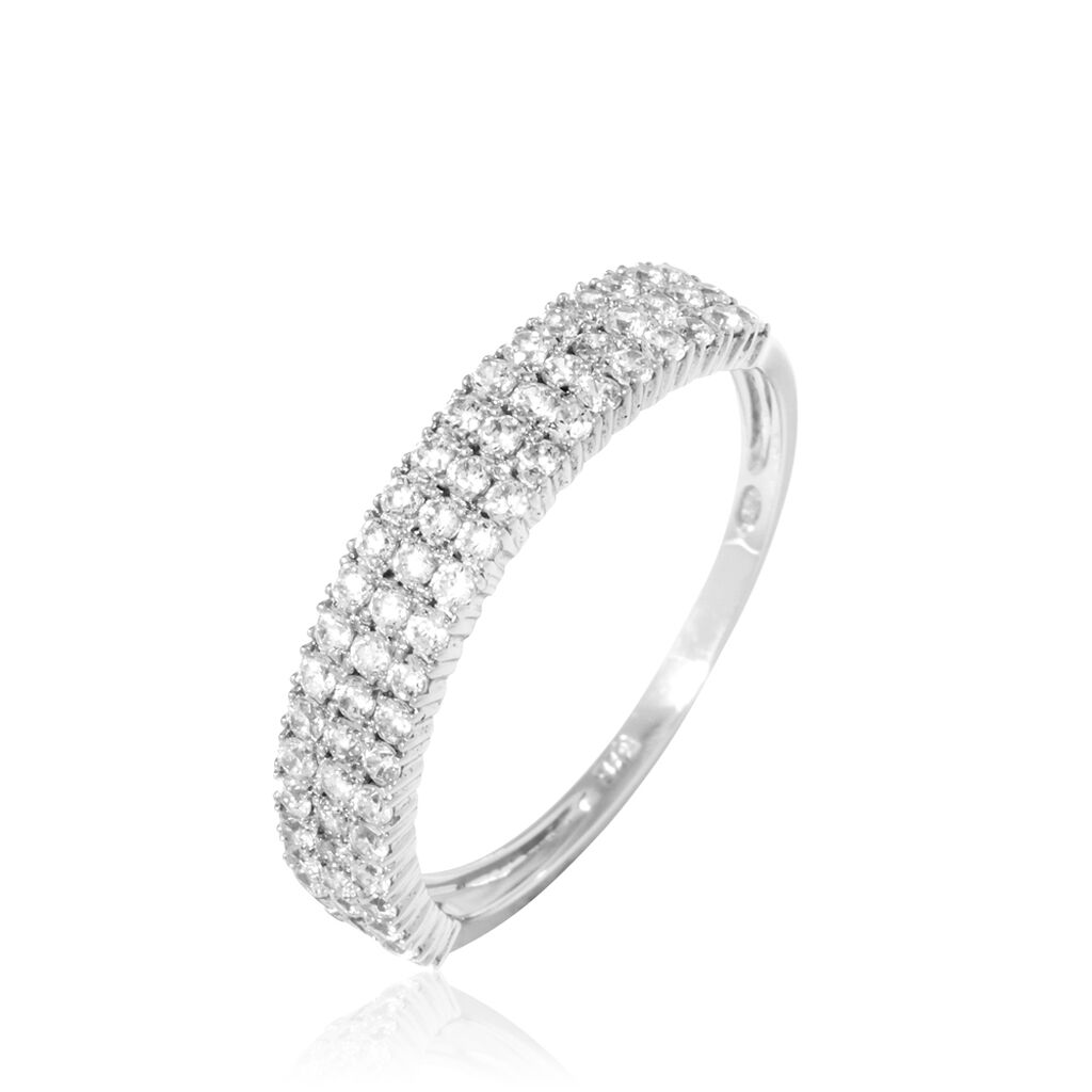 Bague Sadella Or Blanc Oxyde De Zirconium