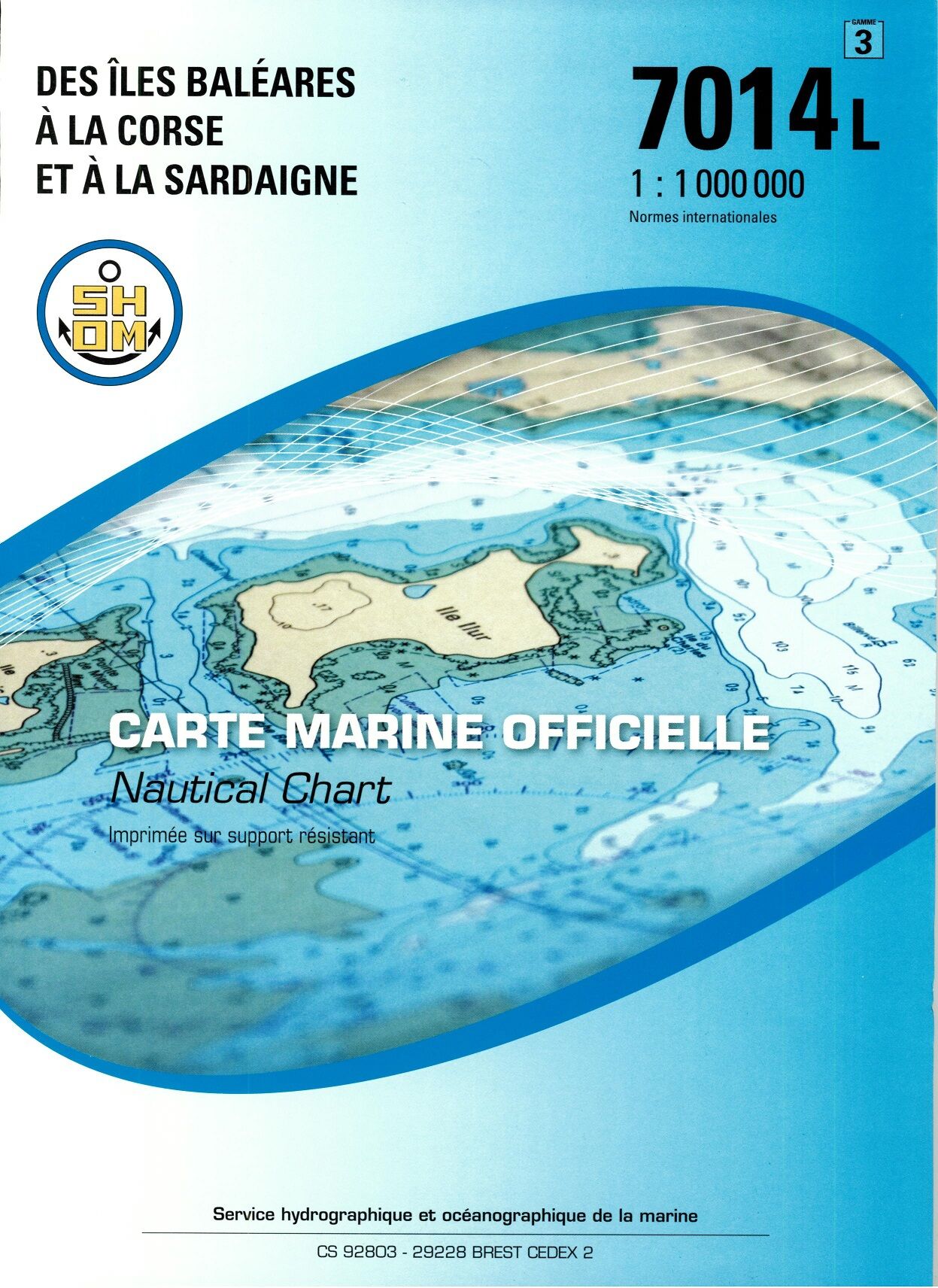 EPSHOM - 7014L DES ILES BALEARES A LA CORSE