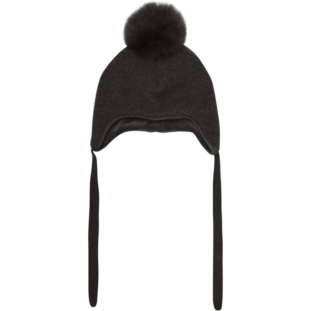 Køb Huttelihut Dark Brown Melange Bonnet Uld Alpaca Pompom
