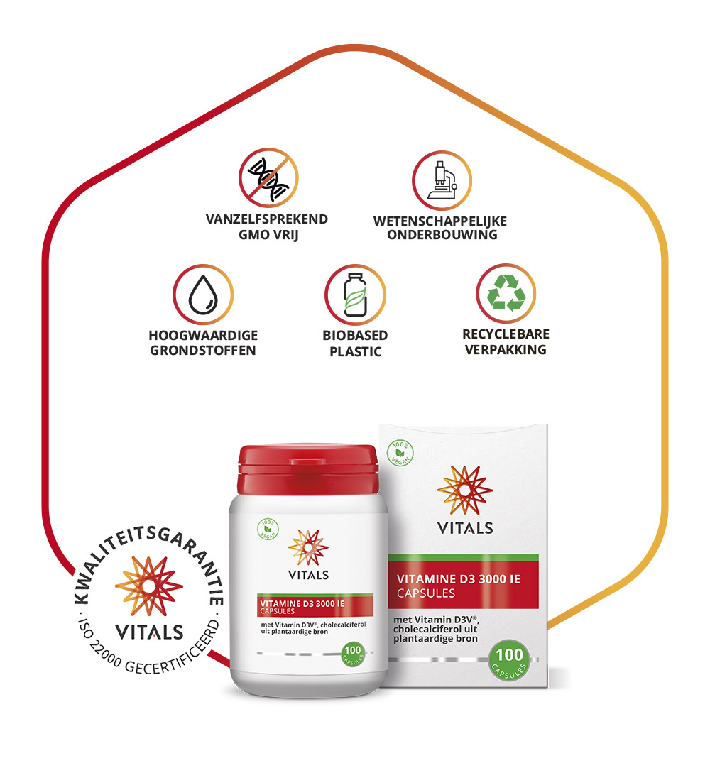 Vitals Vitamine D3 3000IE (100 capsules)