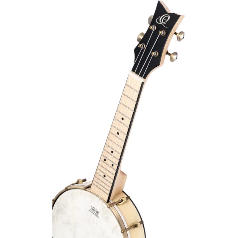Ortega OUBJE90-MA-L Left-handed Banjolele Natural elektrisch-akoestische linkshandige banjolele