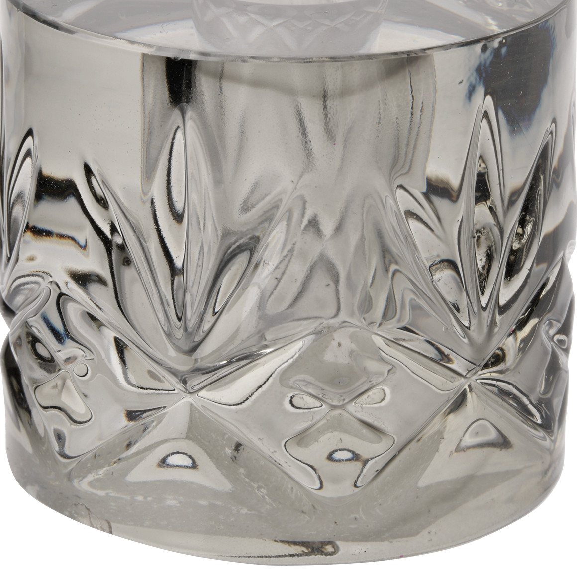 My Home Kerzenhalter aus Glas grau