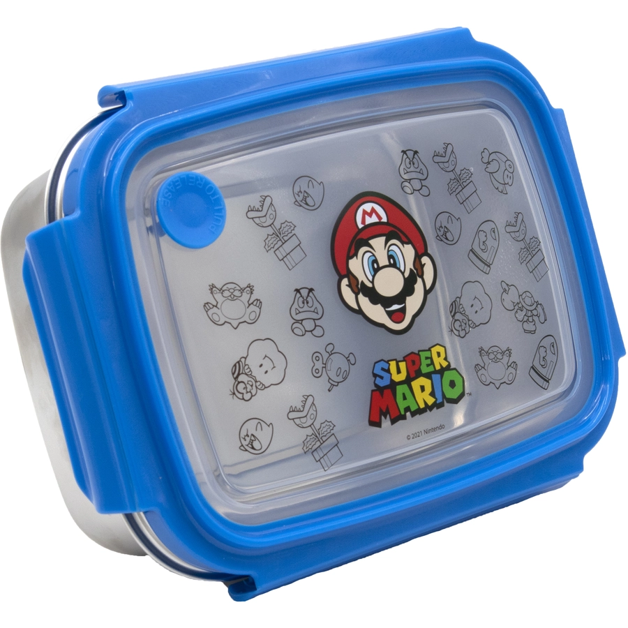 SCOOLI Brotzeitdose Edelstahl Super Mario