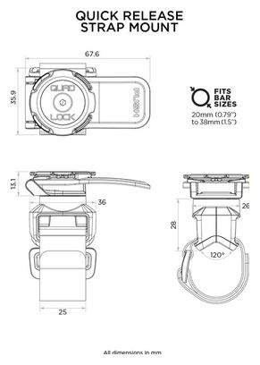 Support pour Smartphone Quad Lock Strap Mount