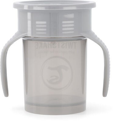 Twistshake Treningskopp 360, Pastel Grey