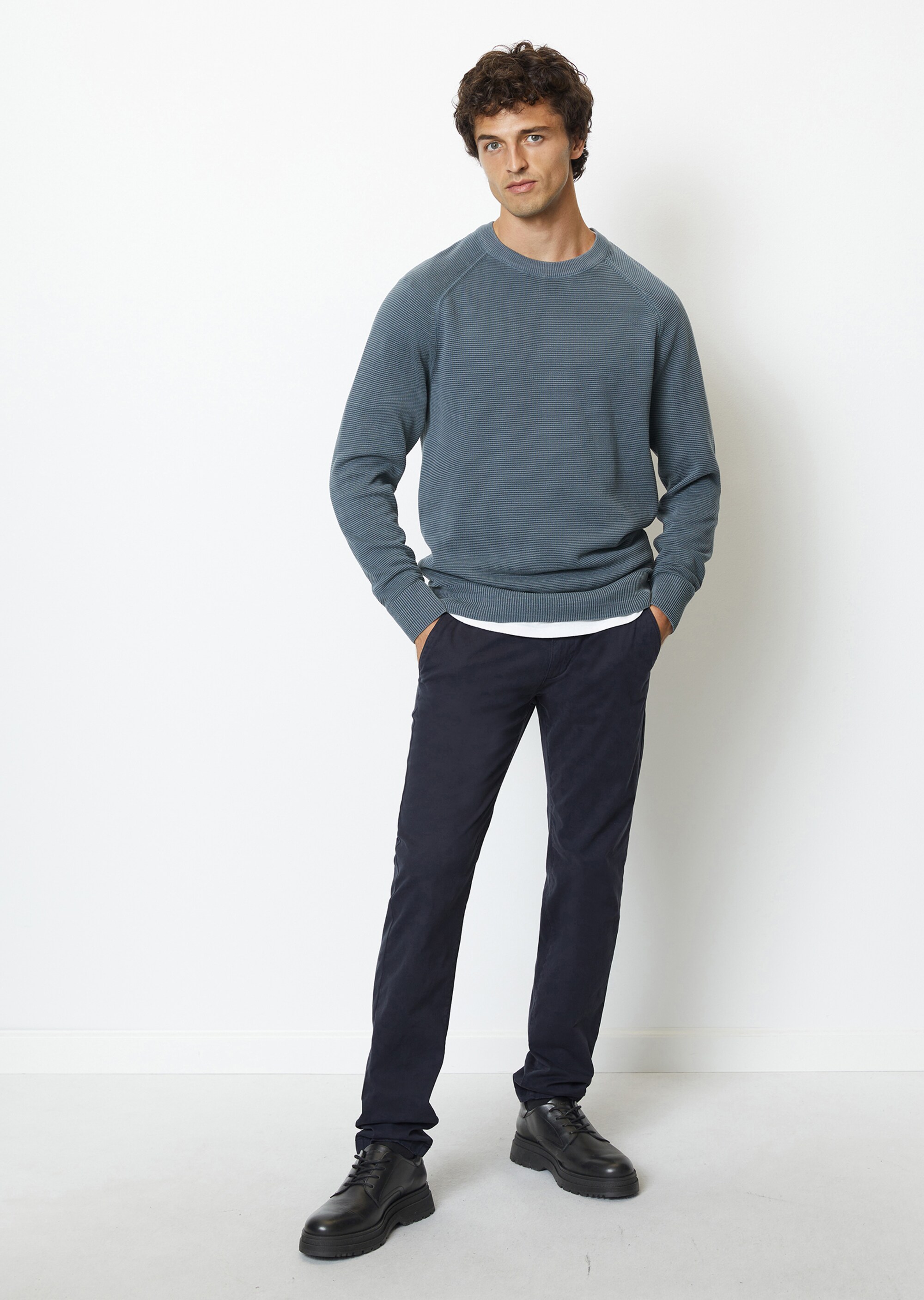 Pullover regular mit feiner Ottoman-Struktur