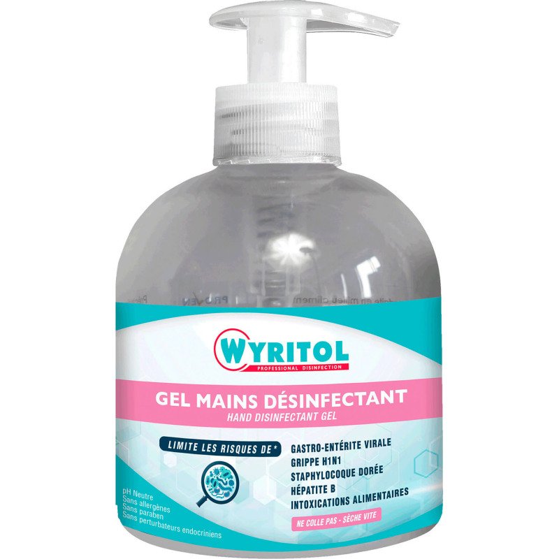 Gel hydroalcoolique désinfectant Wyritol Professional Desinfection - Flacon de 300 ml