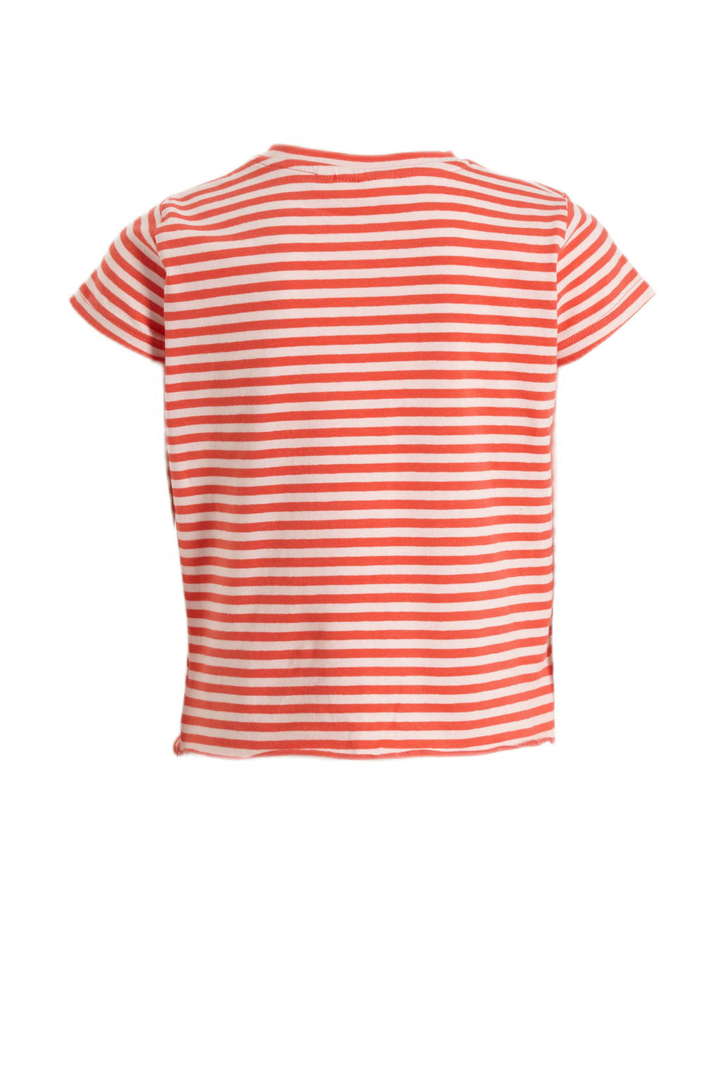 Orange Stars gestreept T-shirt Marjon koraal