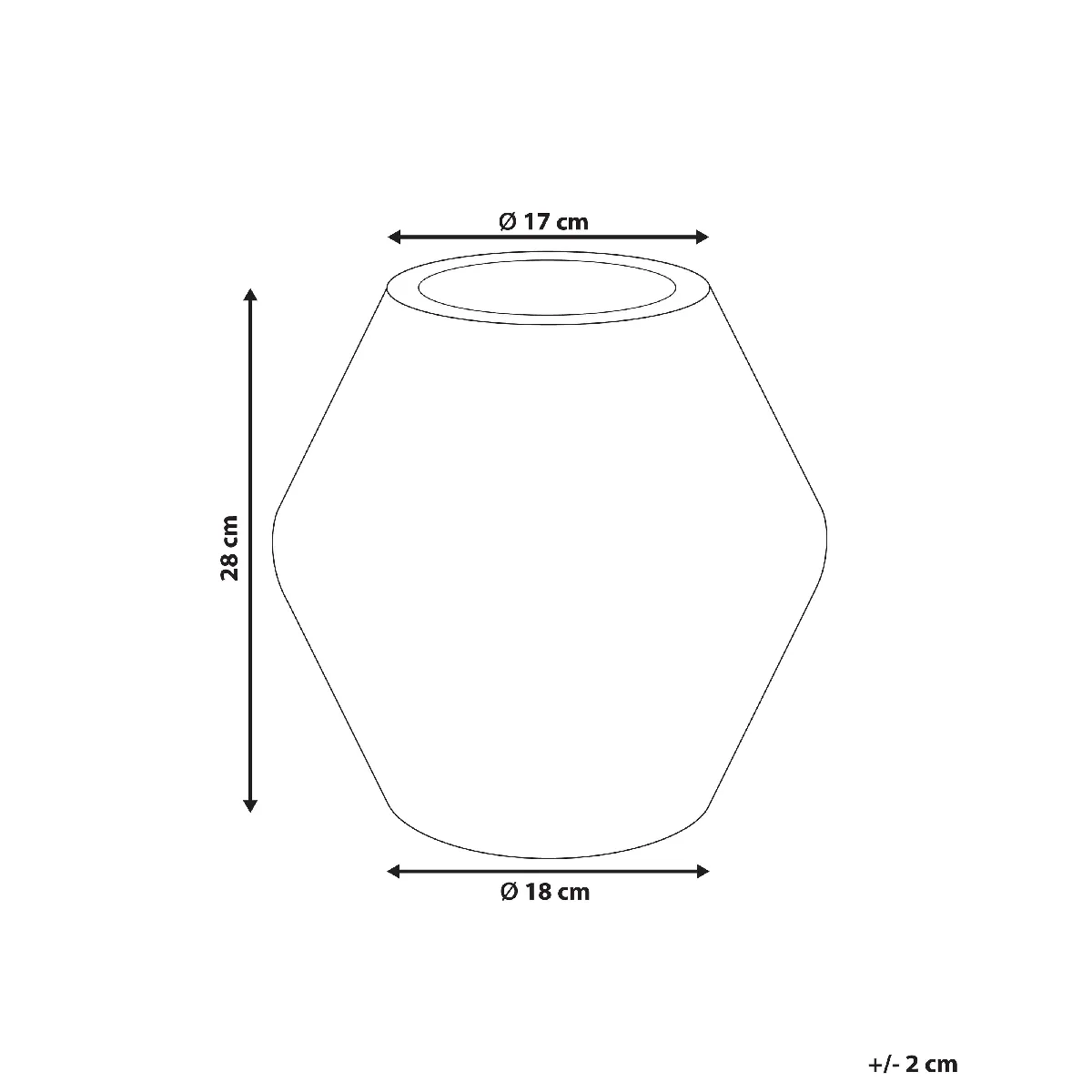 Beliani Aruncus Vase à Fleurs