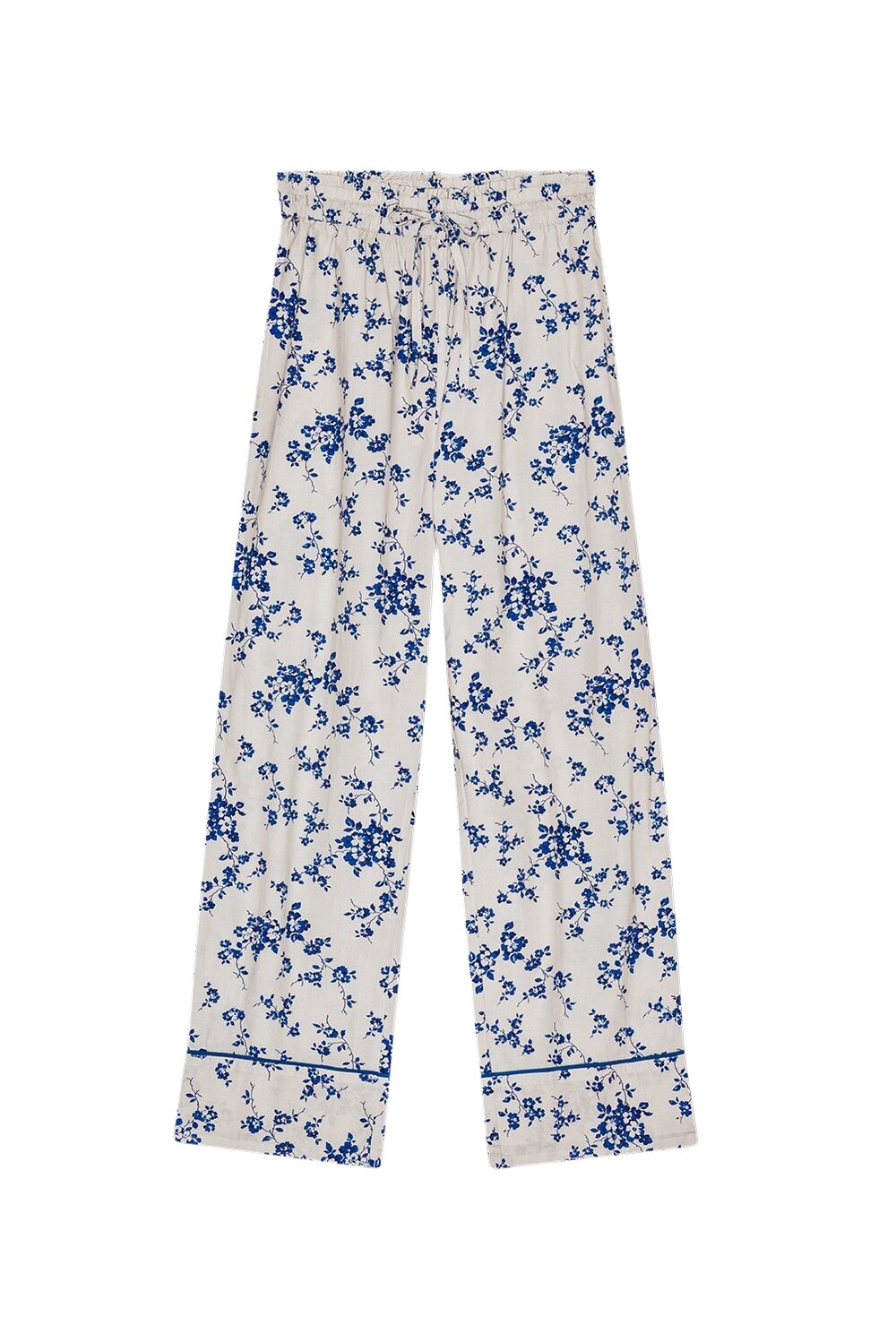 Moshi Moshi Mind  New moon poplin natbukser - blue flower