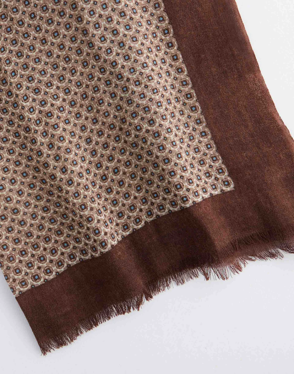 Écharpe laine marron