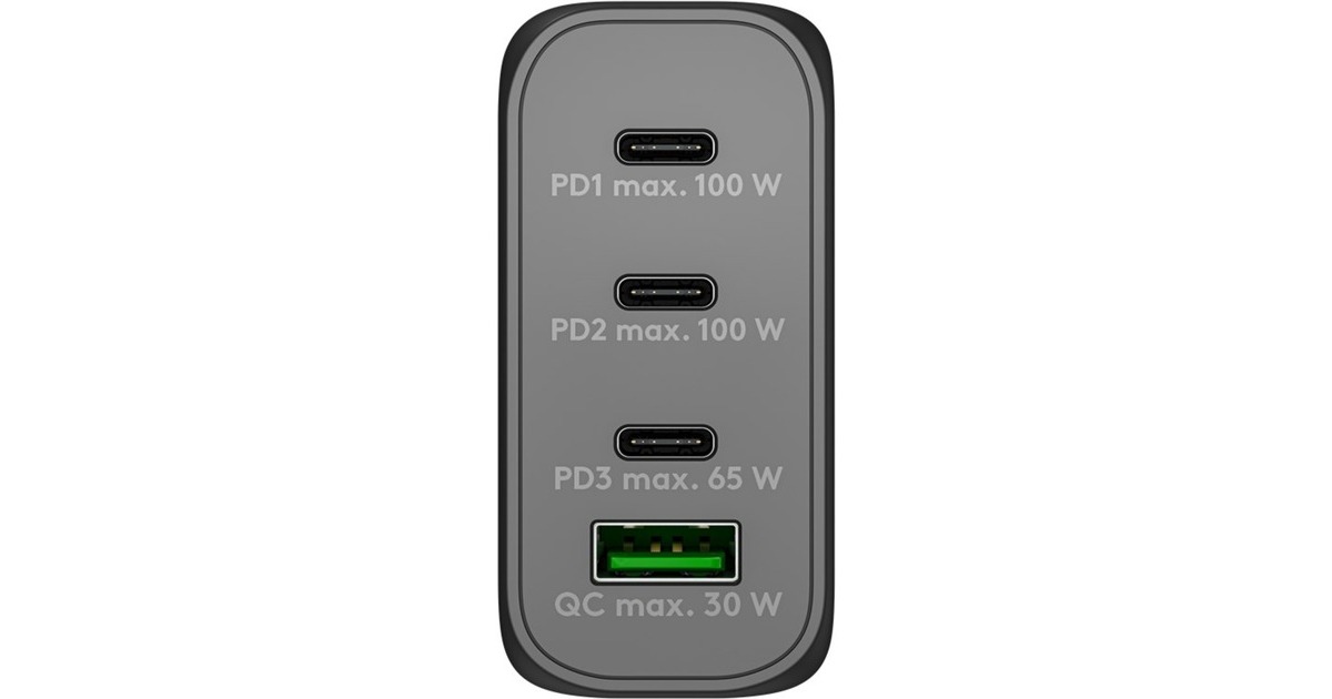 goobayUSB-C PD Multiport Quick Charger (100 W)  (Zwart)