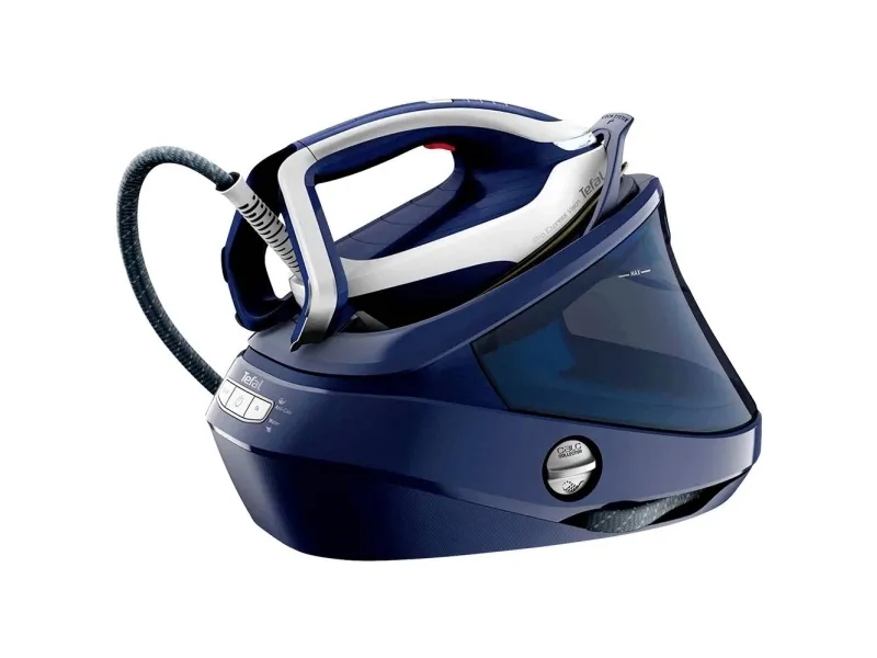 Tefal Pro Express Vision GV9812E0 - Dampstrygejern med automatisk afbrydelse - såleplade: Durilium AirGlide Autoclean - 3000 W - kjoleblå/hvid
