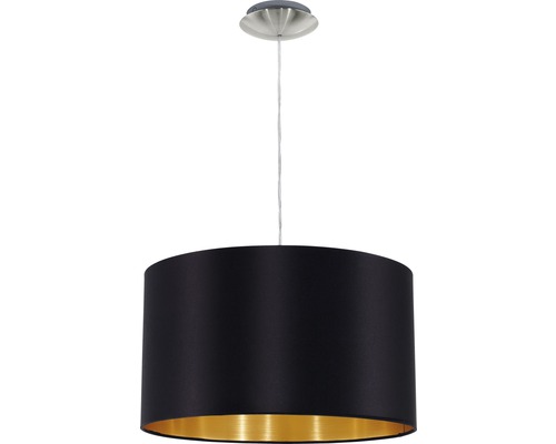 1-lamps hanglamp Ø 38 cm nikkel/mat/zwart