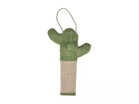 Griffoir cactus à Suspendre Cactus en jute et tissu - Vert/Beige - L 51 x l 31 cm