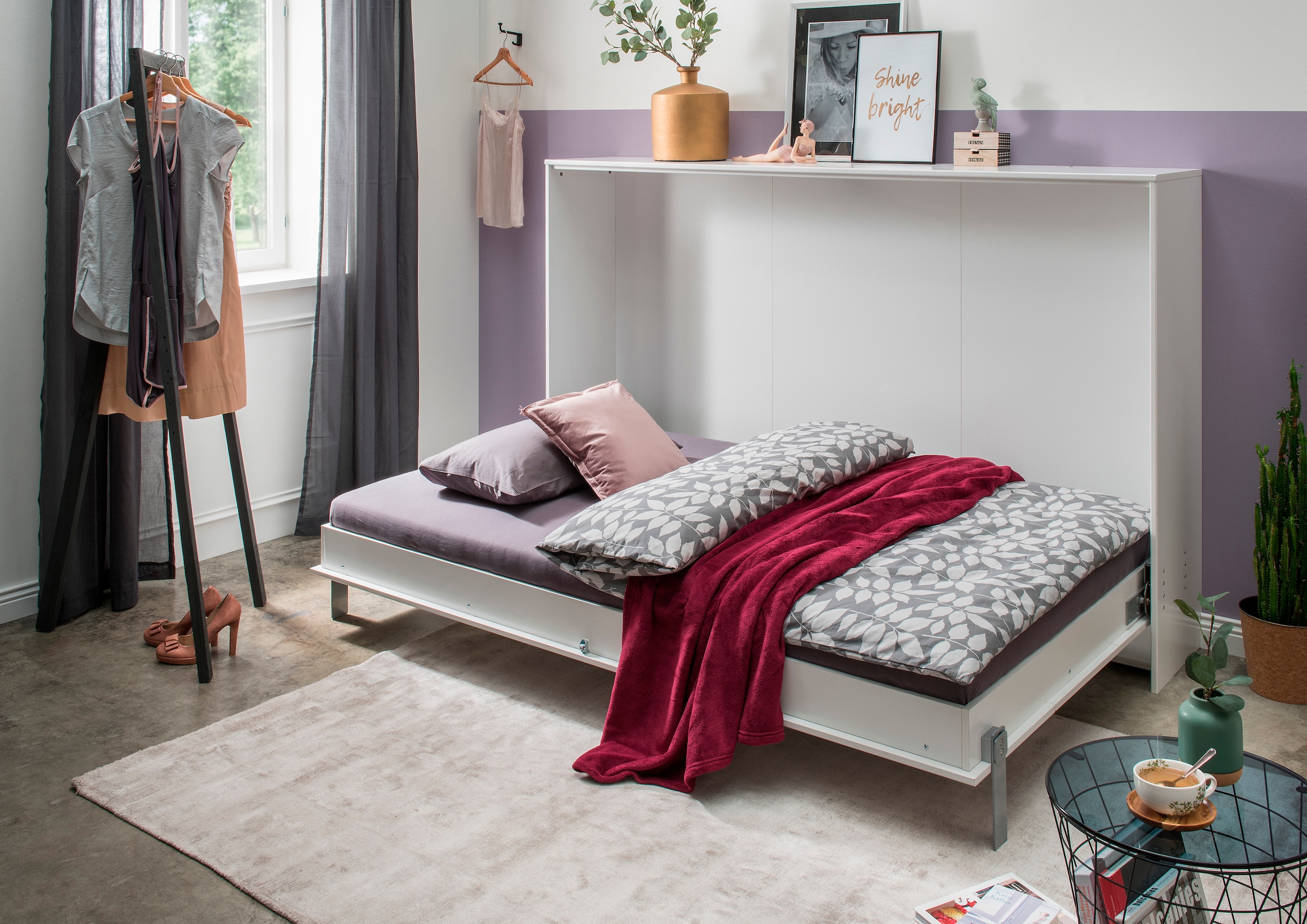 Wimex Schrankbett »Juist Schrankklappbett Gästebett« horizontal klappbar, 3 Liegeflächen, mit Lattenrost, Made in Germany