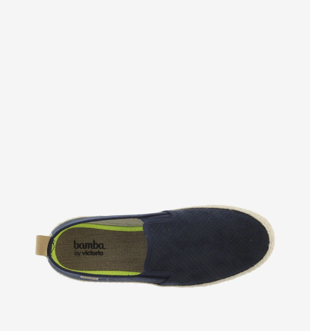 ANDRÉ ÉLASTIQUES IMITATION SUÈDE PIQUÉE Espadrilles pour homme MARINO