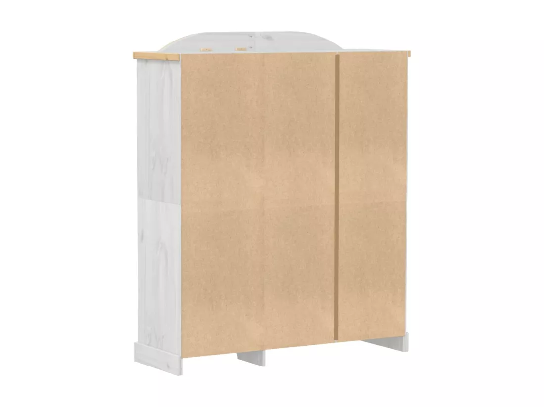 Garde-robe Corona blanc 151,5x52x186 cm bois de pin massif
