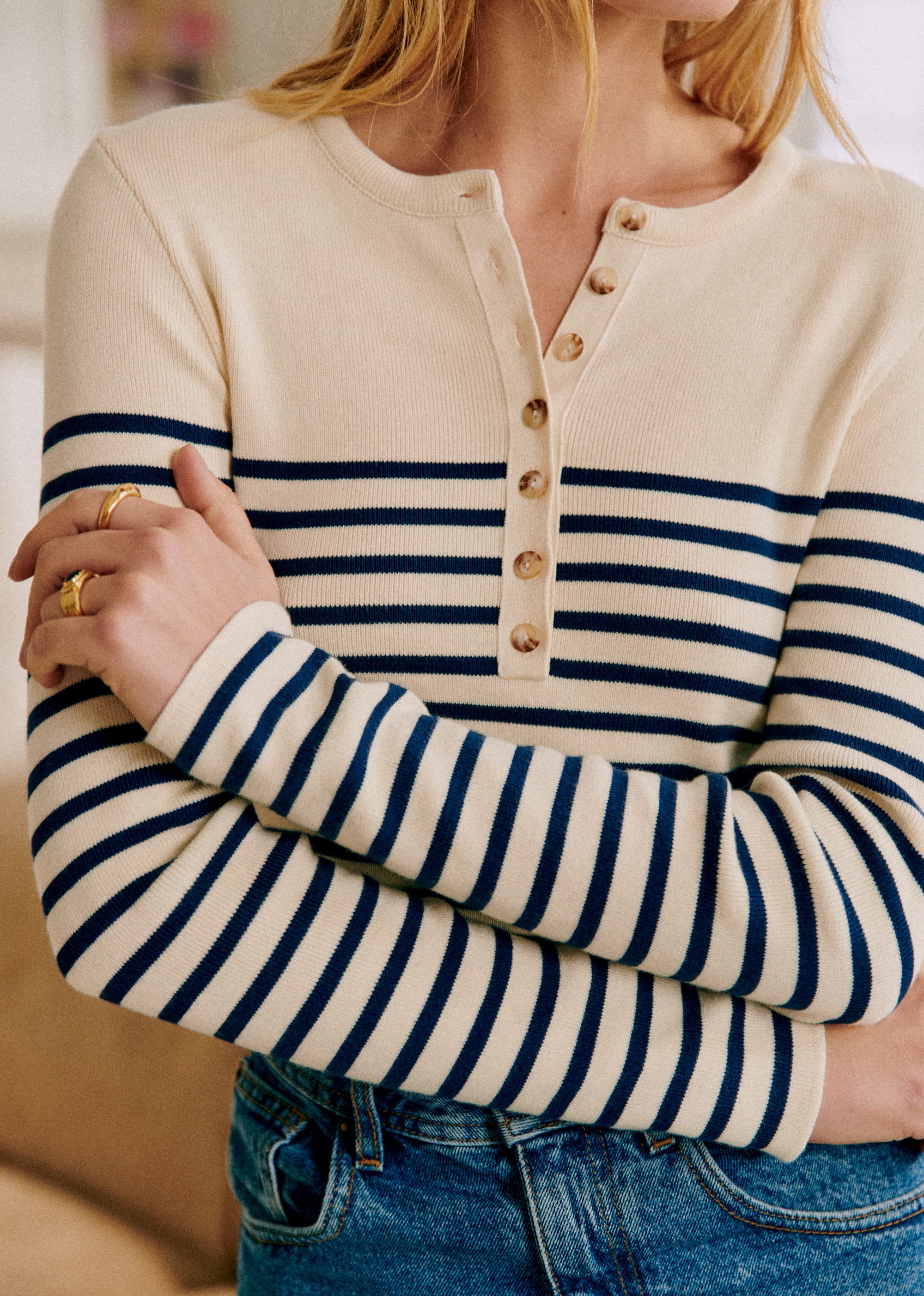 Pull Alexis - Naturel / Marine - E-SHOP/MAILLE 5905482